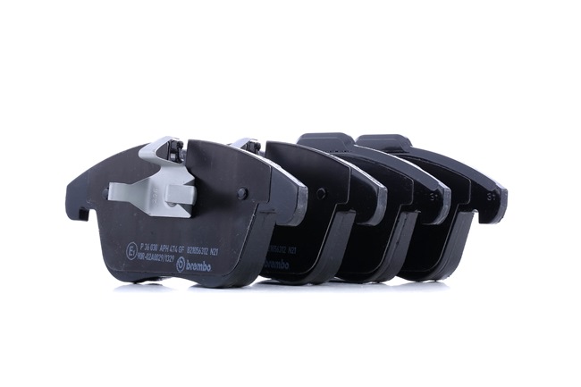 BREMBO P 36 030: Juego de pastillas de freno PRIME LINE con accesorios, con clip de émbolo, Chapa antichirridos