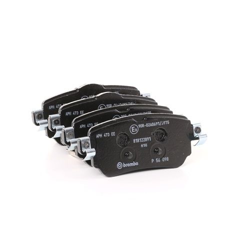 BREMBO P 56 098: Plăcuțe de frână PRIME LINE puntea spate, fara accesorii, cu tabla anti scartait