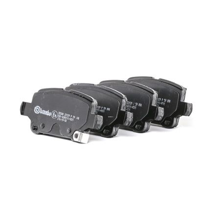 BREMBO P 59 090: Fékbetét készlet, tárcsafék PRIME LINE Tartozékokkal, dugattyú sasszeggel, csikorgásgátló lemezzel