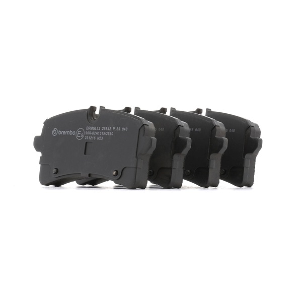 BREMBO P 65 040: Plăcuțe de frână PRIME LINE cu acceasorii, cu suruburi etrier, cu tabla anti scartait