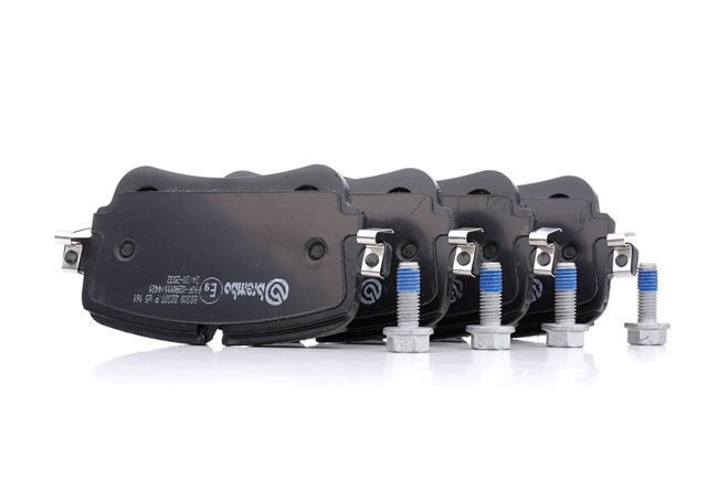 BREMBO P 85 161: Brzdové platničky PRIME LINE s prislusenstvom, so skrutkami brzdoveho strmena, s proti hlukovým plechom