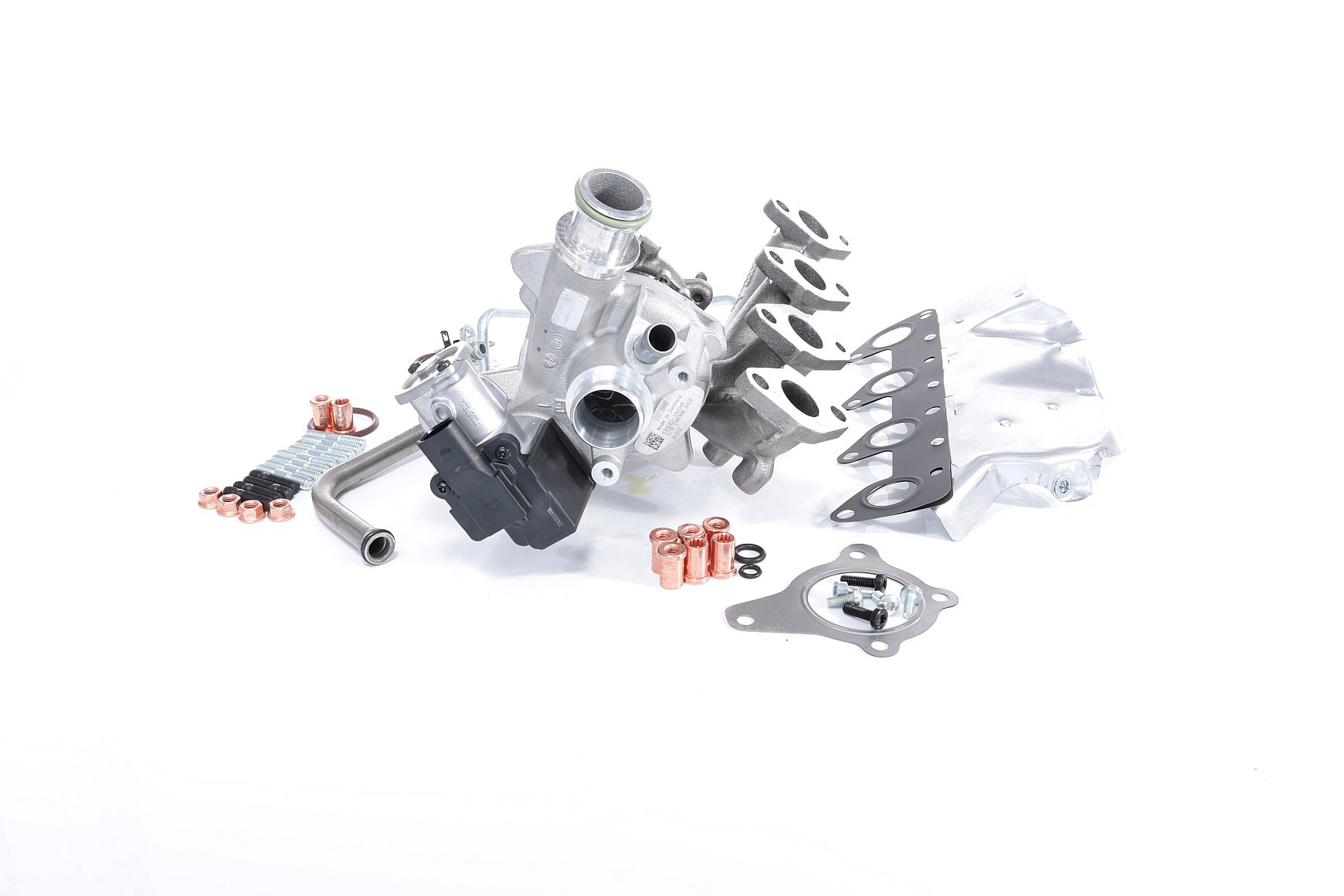 BTS TURBO T981423: Turbolader mit Ölzulaufleitung, mit Ölablaufleitung, mit Anbau-/Befestigungsmaterial, TURBO SERVICE SET ORIGINAL