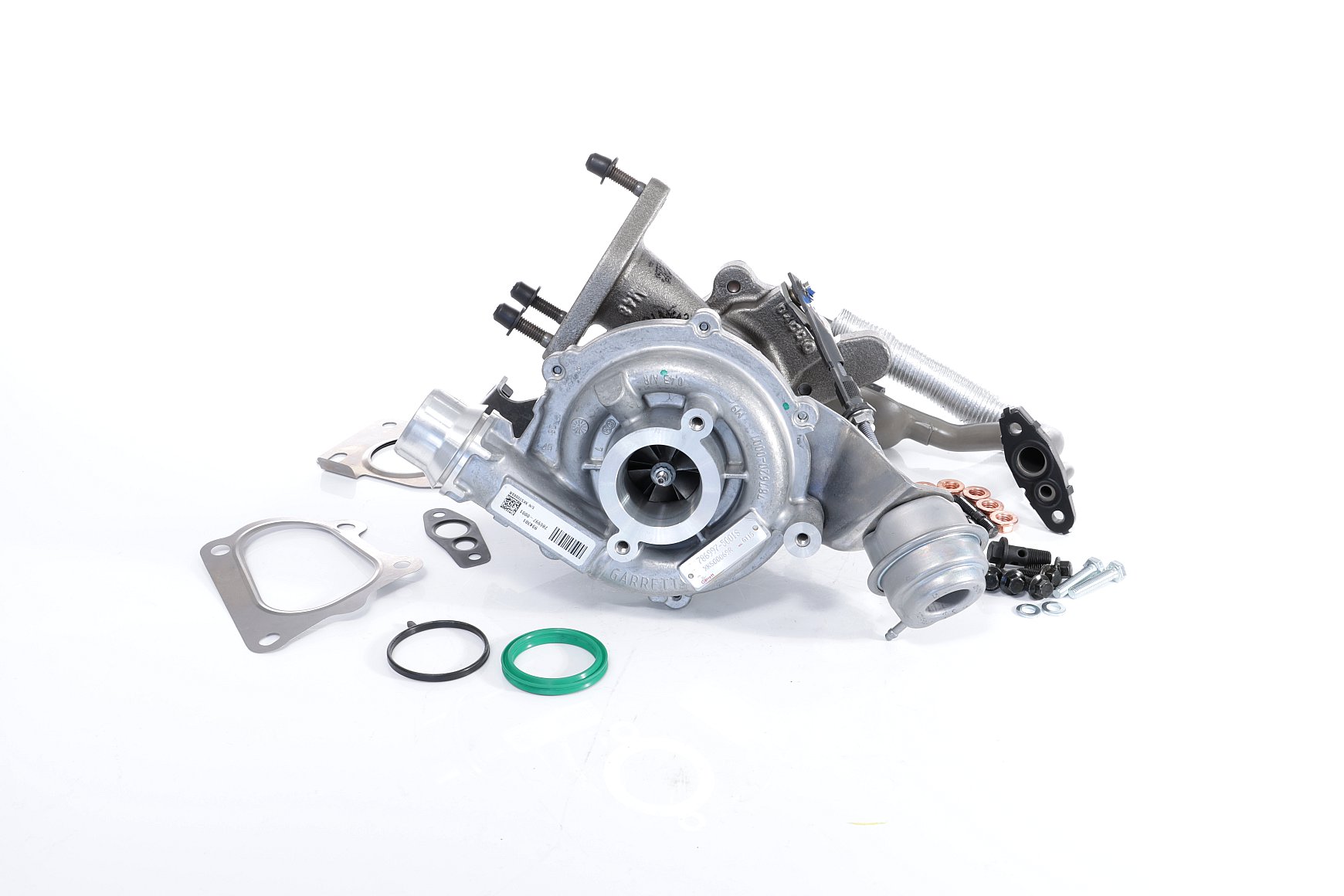 BTS TURBO T981437: Turbolader mit Ölzulaufleitung, mit Ölablaufleitung, mit Anbau-/Befestigungsmaterial, TURBO SERVICE SET ORIGINAL