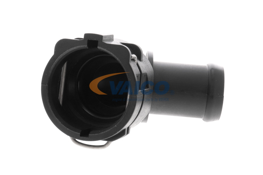 VAICO V10-3535: Flens koelvloeistof Green Mobility Parts Motorkoeler, Onder, Met pakking, Met verbindingsstuk