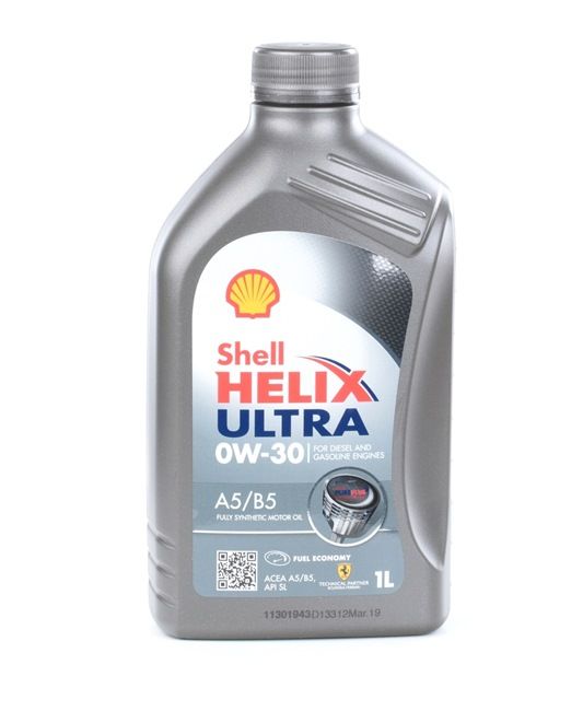 SHELL 550046659: Motorový olej 1l, 0W-30 Helix, Ultra A5/B5