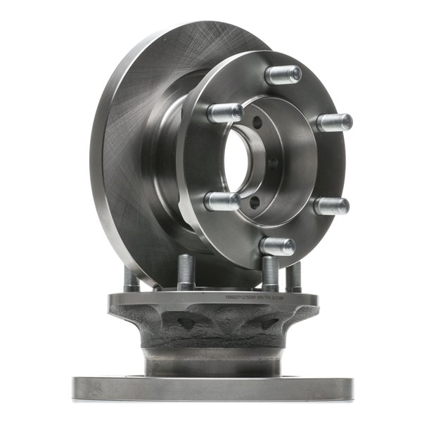 RIDEX 82B1671: Disco de freno Eje delantero, Ø: 290mm, macizo, Ø: 290mm, revestido, sin anillo sensor ABS, con perno de anclaje, con perno de sujeción de rueda