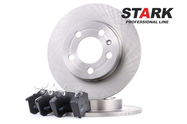 STARK SKBK-1090352: Kit de discos de freno y pastillas Eje trasero, Ø: 239mm, macizo