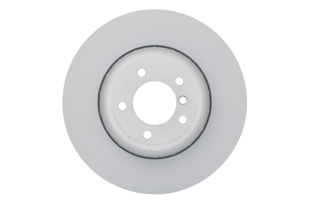BOSCH 0 986 479 E14: Disc de frână Ř: 348mm, disc de frână din două părți, ventilat, Ř: 348mm, acoperit (cu un strat protector), cu suruburi