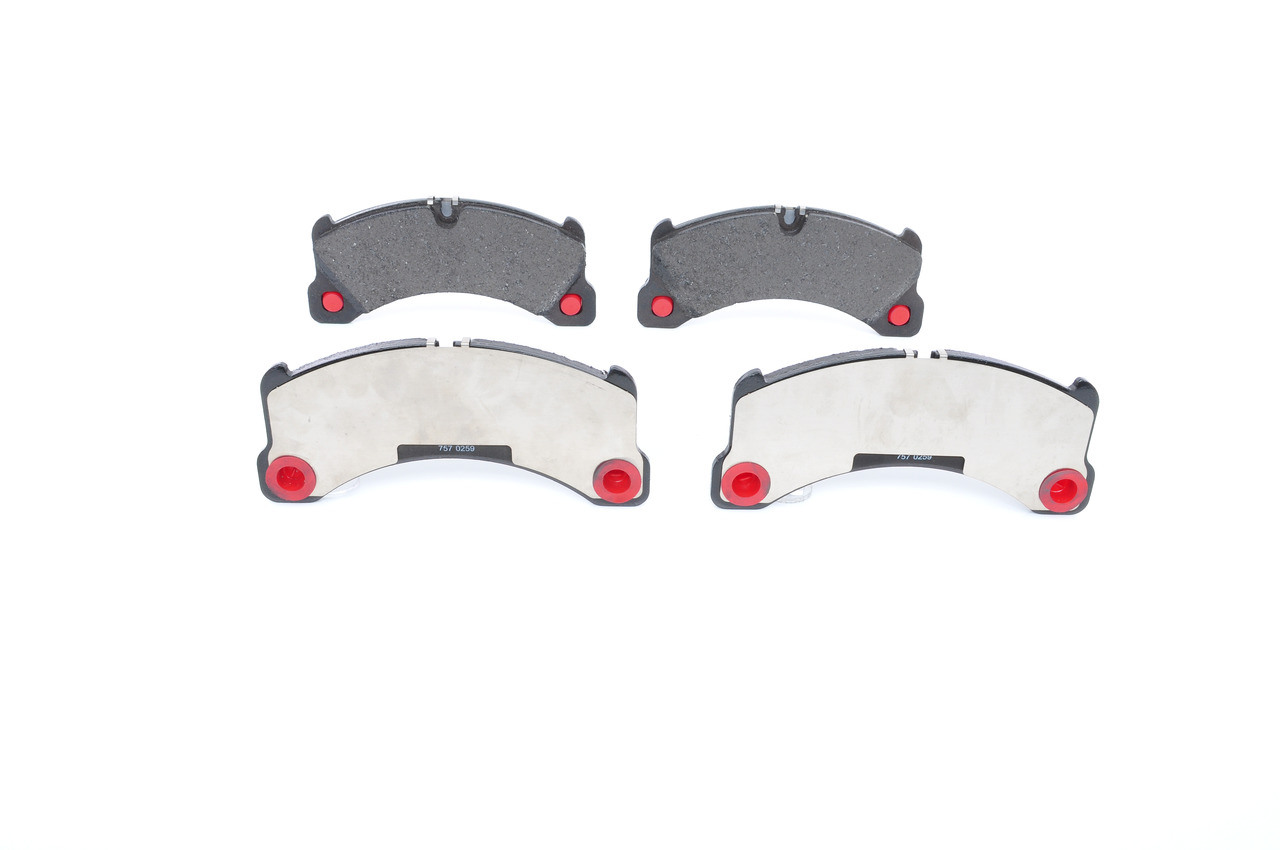 BOSCH 0 986 494 757: Plăcuțe de frână cu tabla anti scartait