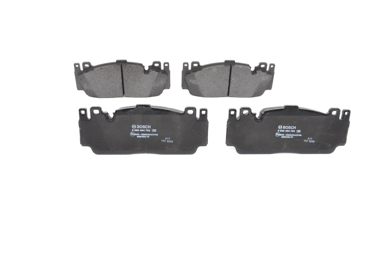 BOSCH 0 986 494 762: Plăcuțe de frână cu tabla anti scartait
