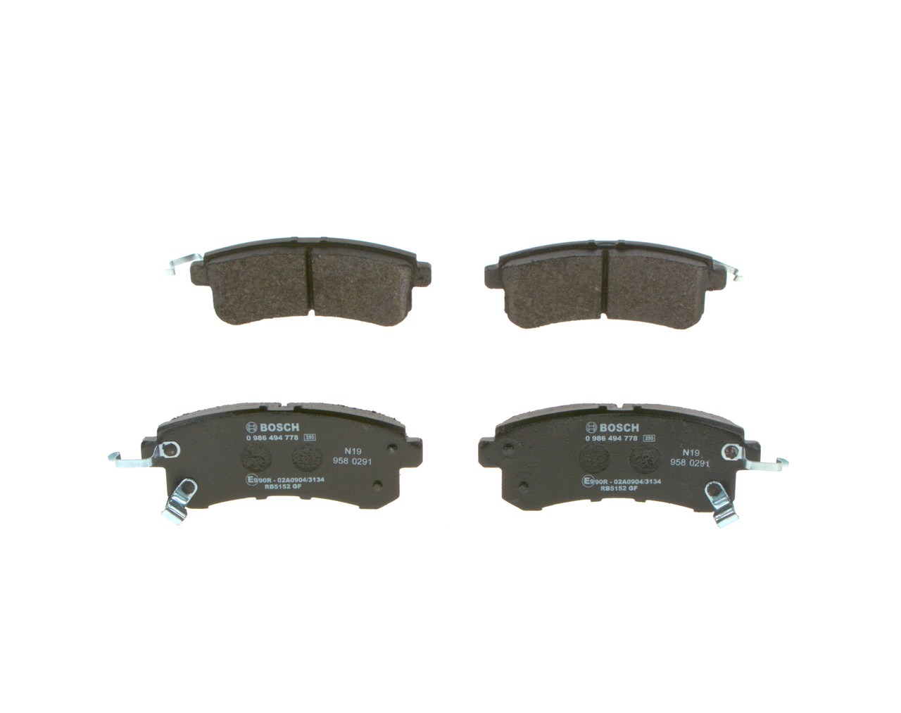 BOSCH 0 986 494 778: Plăcuțe de frână