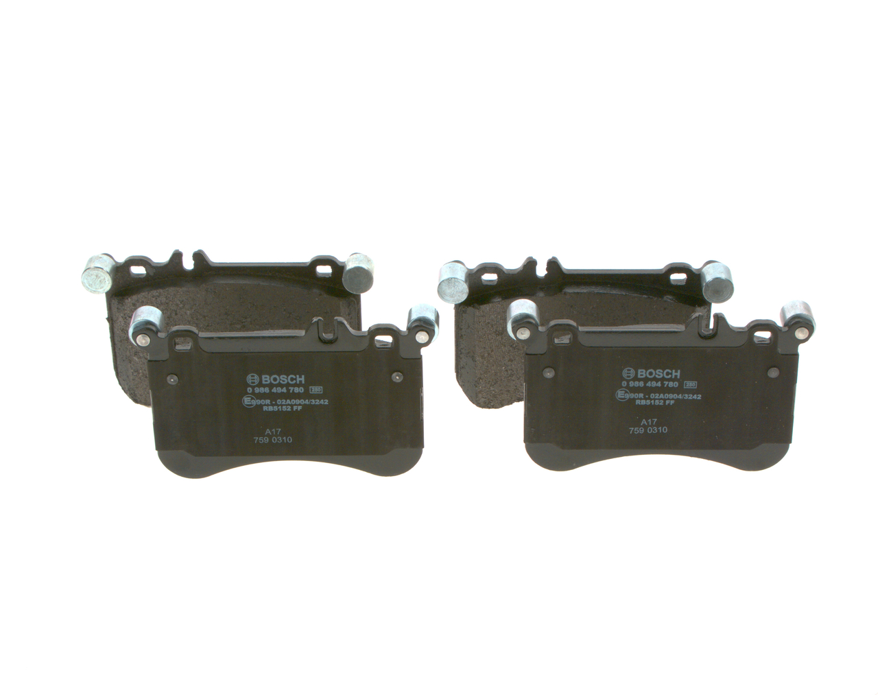 BOSCH 0 986 494 780: Klocki hamulcowe z podkładką wytłumiającą