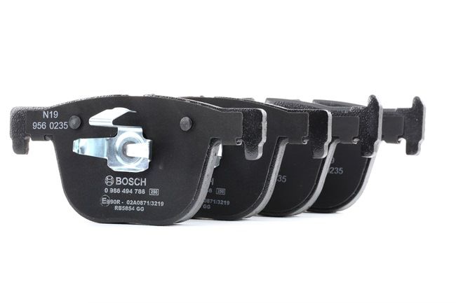 BOSCH 0 986 494 786: Juego de pastillas de freno con clip de émbolo, Chapa antichirridos