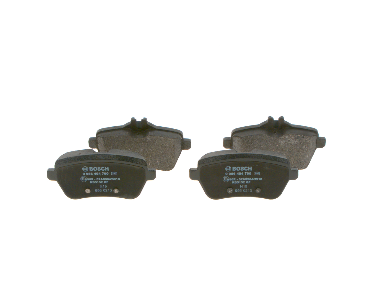 BOSCH 0 986 494 790 Комплект спирачно феродо, дискови спирачки MERCEDES-BENZ S-класа Седан (W222, V222, X222) 367 K.C. бензин/ електро цена