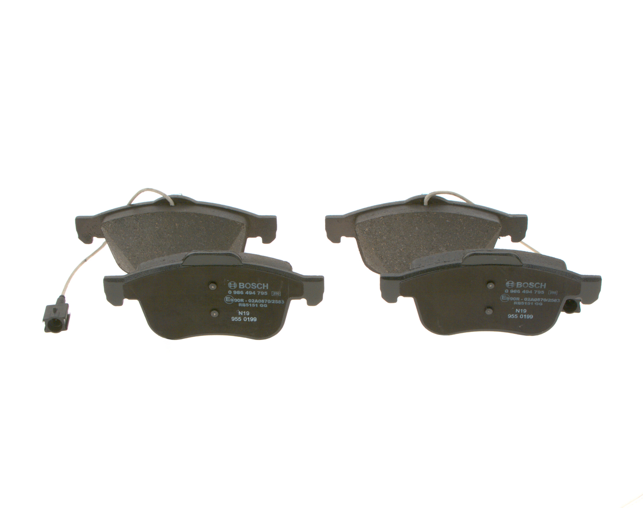BOSCH 0 986 494 795 Комплект спирачно феродо, дискови спирачки FIAT DOBLO фургон/комби (263) 80 K.C. дизел цена