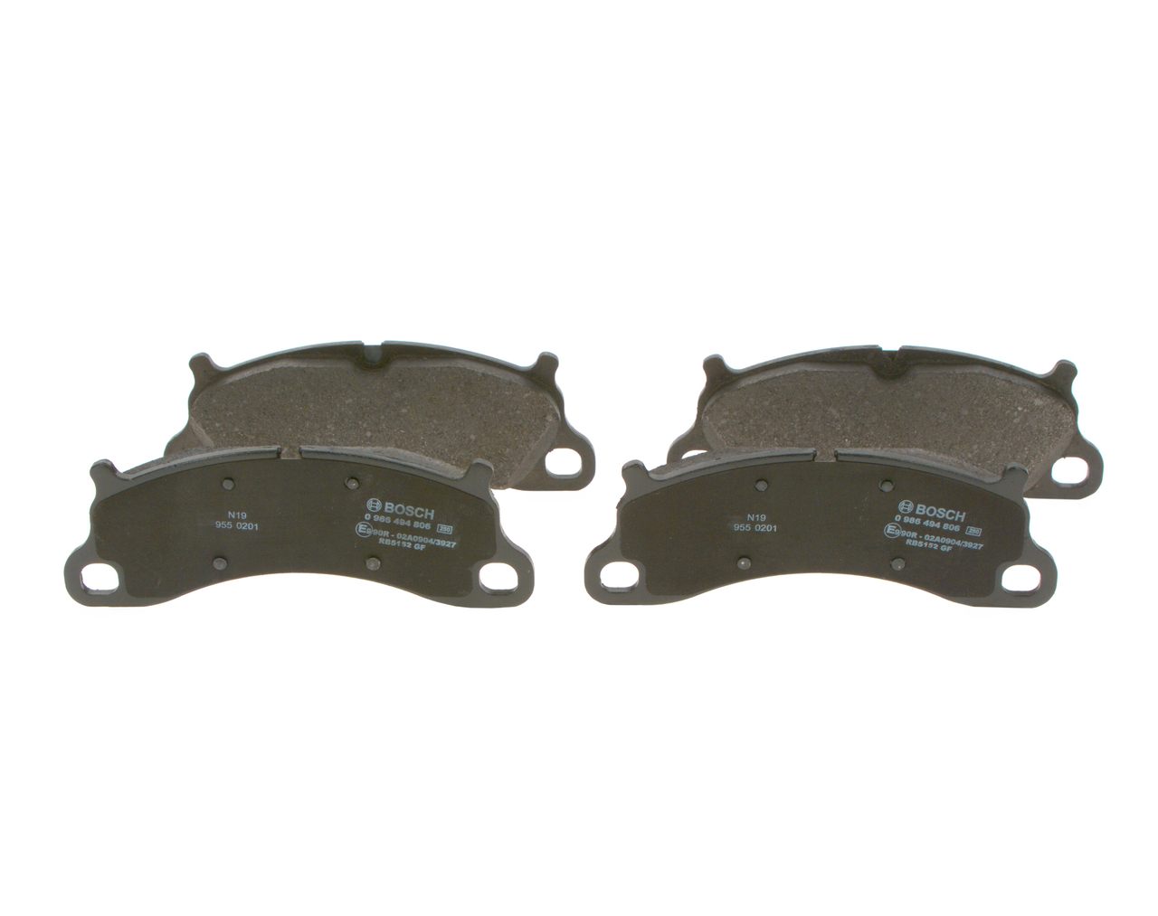 BOSCH 0 986 494 806: Plăcuțe de frână cu tabla anti scartait