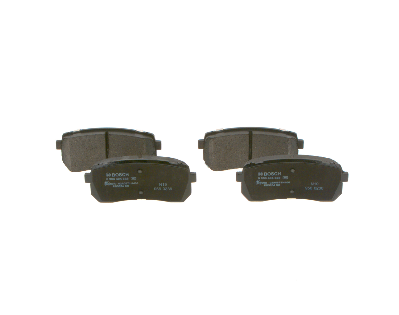 BOSCH 0 986 494 828: Bremsbeläge mit Anti-Quietsch-Blech