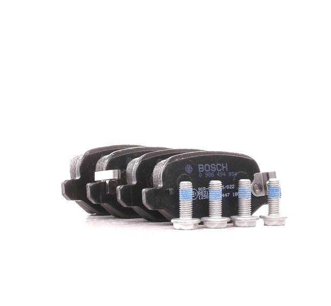 BOSCH 0 986 494 934: Plăcuțe de frână cu acceasorii, cu suruburi
