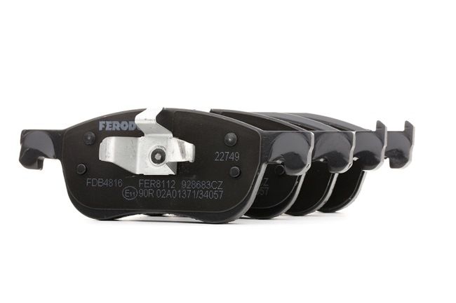 FERODO FDB4816: Fékbetét készlet, tárcsafék Tartozékok nélkül, dugattyú sasszeggel PREMIER ECO FRICTION