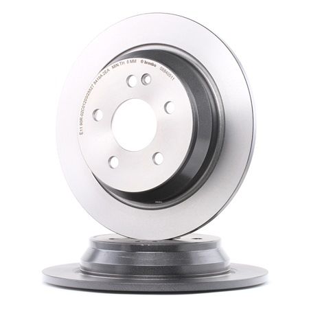 BREMBO 08.8405.11: Disc de frână Ř: 296mm, plin, Ř: 296mm, acoperit (cu un strat protector), cu suruburi COATED DISC LINE