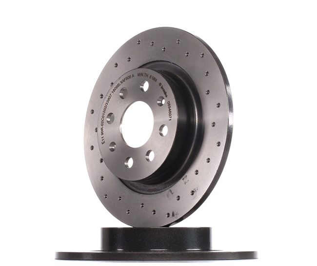 BREMBO 08.9460.71: Disc de frână Ř: 264mm, plin, perforat, Ř: 264mm, acoperit (cu un strat protector), cu suruburi COATED DISC LINE