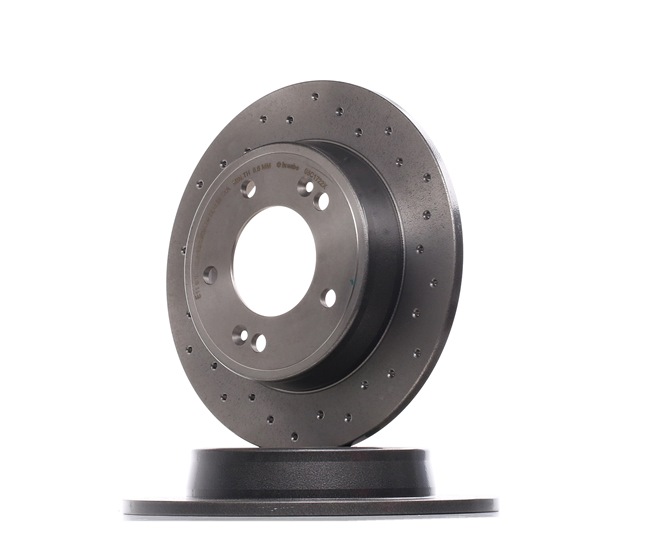 BREMBO 08.C172.2X: Disc de frână Ř: 262mm, plin, perforat, Ř: 262mm, acoperit (cu un strat protector), cu suruburi XTRA LINE