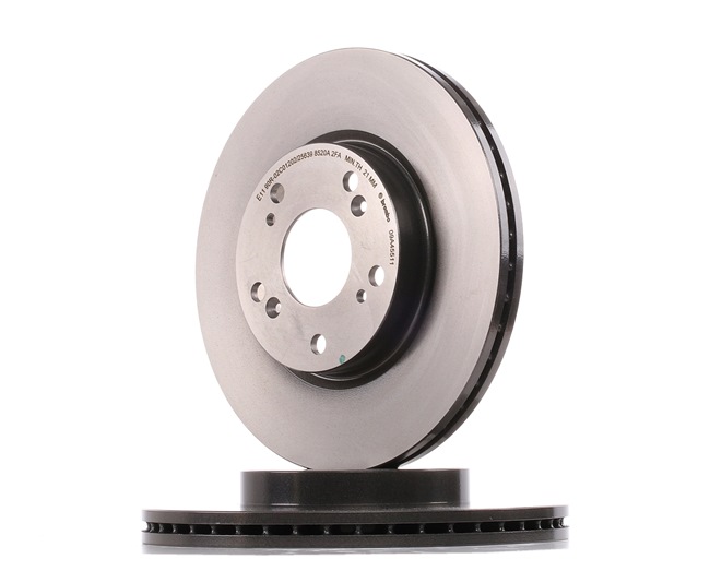 BREMBO 09.A455.11: Bromsskiva Ø: 282mm, ventilerad invändigt, Ø: 282mm, belagd, med skruvar COATED DISC LINE