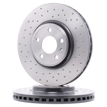 BREMBO 09.A758.1X: Disc de frână Ř: 320mm, perforat/ventilat interior, Ř: 320mm, acoperit (cu un strat protector), cu suruburi XTRA LINE