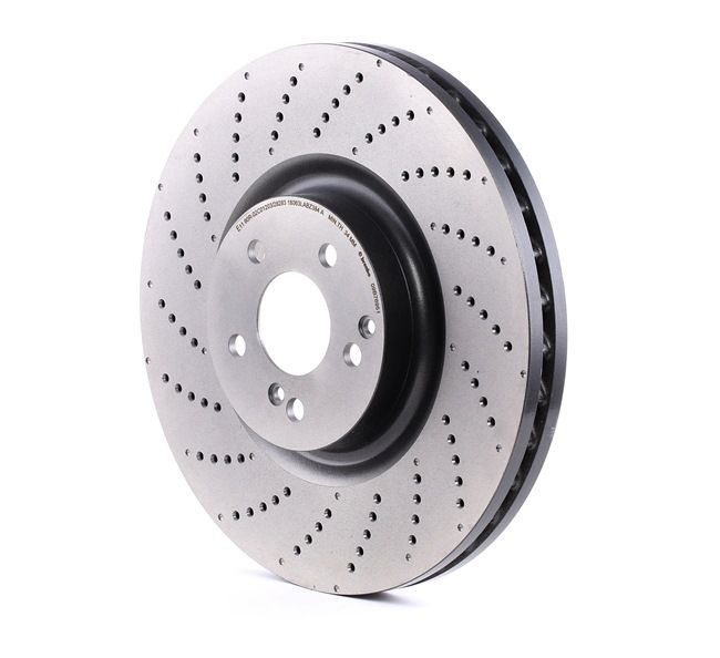 BREMBO 09.B769.51: Brzdový kotúč PRIME LINE - UV Coated Ø: 360mm, dierované/s vnútorným chladením, Ø: 360mm, potiahnutá, so skrutkami