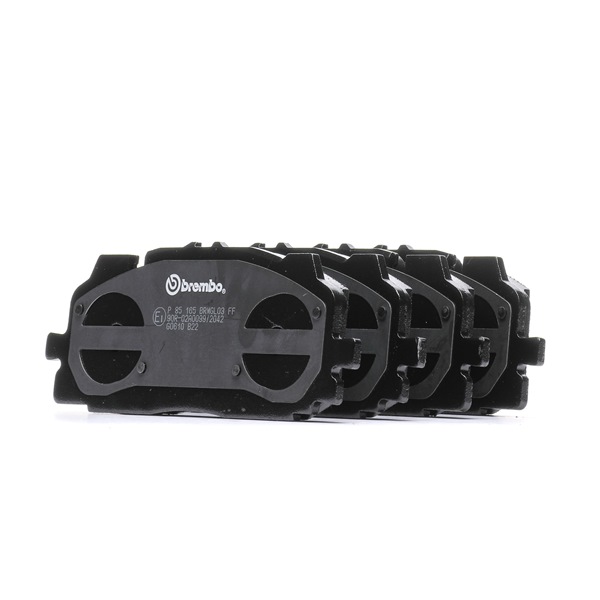 BREMBO P 85 165: Plăcuțe de frână PRIME LINE cu acceasorii, cu clema piston, cu tabla anti scartait