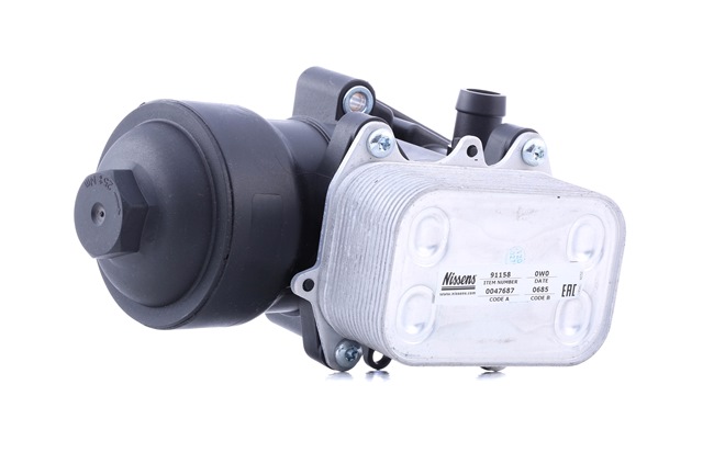 NISSENS 91158: Ölkühler ** FIRST FIT ** mit Ölfiltergehäuse, mit Dichtungen, mit Filter