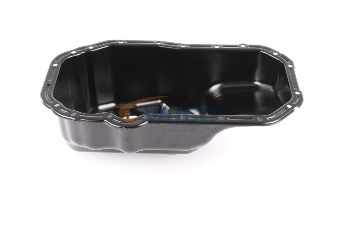 VAICO V10-3444: Baie ulei fara etansare, cu buson de golire ulei, cu alezaj pentru senzor nivel ulei, fara senzor, Original VAICO Quality