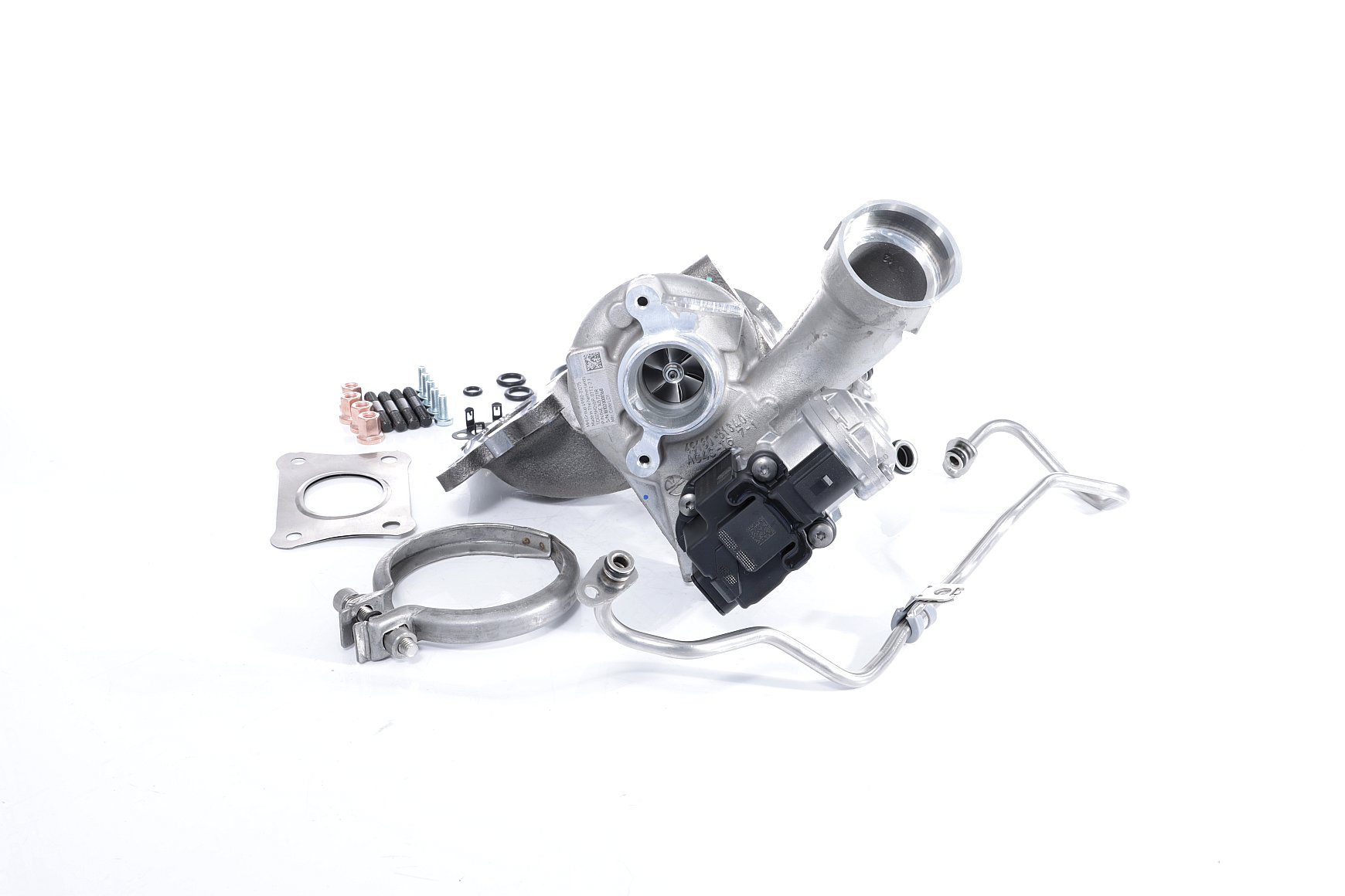 BTS TURBO T981462: Turbolader mit Anbau-/Befestigungsmaterial, mit Ölzulaufleitung, mit Ölablaufleitung, TURBO SERVICE SET ORIGINAL