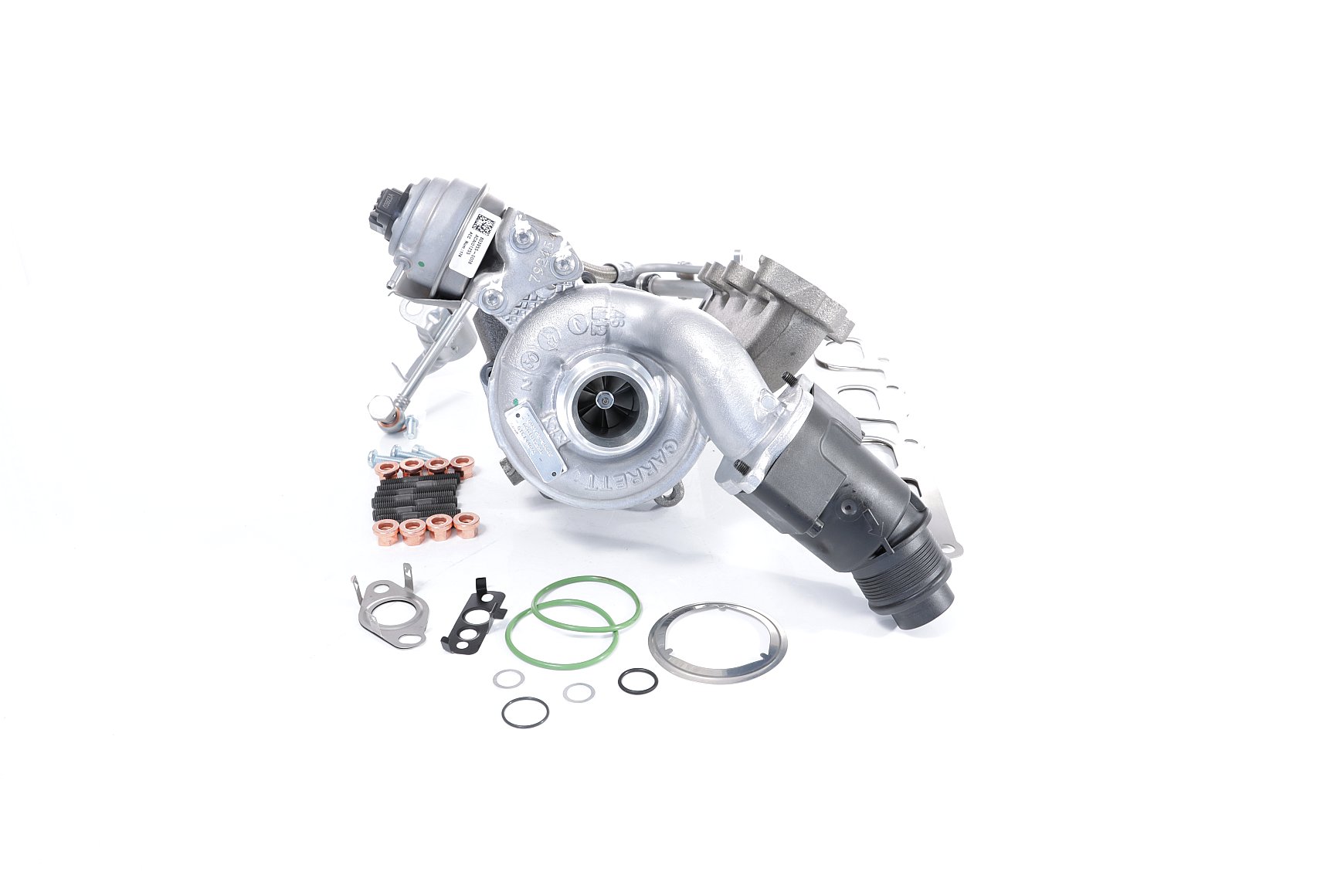 BTS TURBO T981463: Turbolader mit Anbau-/Befestigungsmaterial, mit Ölzulaufleitung, mit Ölablaufleitung, TURBO SERVICE SET ORIGINAL