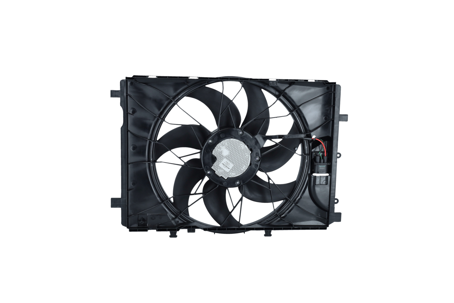 NRF 47851: Ventilator, radiator 481mm, cu unitate de control, cu rama aerisire radiator, moto fara perii