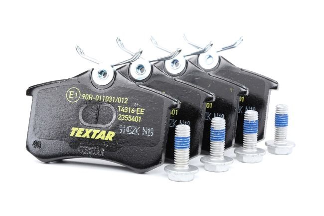 TEXTAR 2355401: Juego de pastillas de freno con accesorios, con tornillos pinza freno