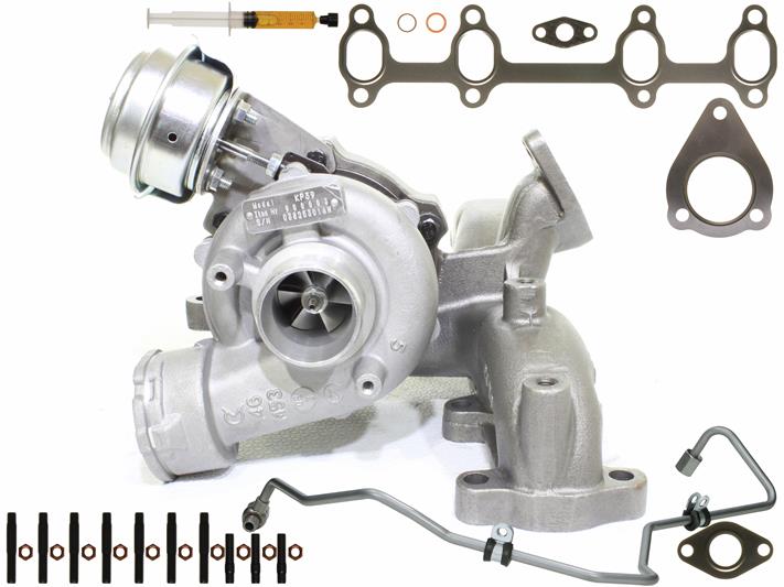 ALANKO 900000S1: Turbolader Motor, mit Anbau-/Befestigungsmaterial, inkl. Dichtungssatz, mit Ölleitung