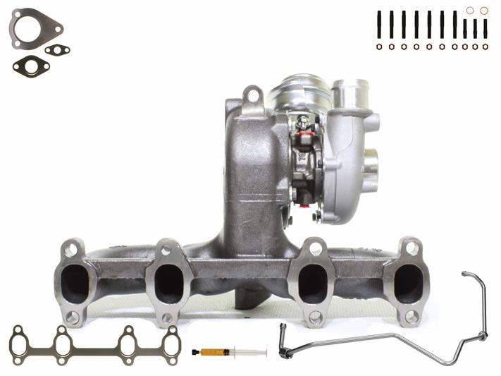 ALANKO 900010S2: Turboaggregat Motor, med påbyggnads-/fästmaterial, inkl. Packningssats, med oljeledning