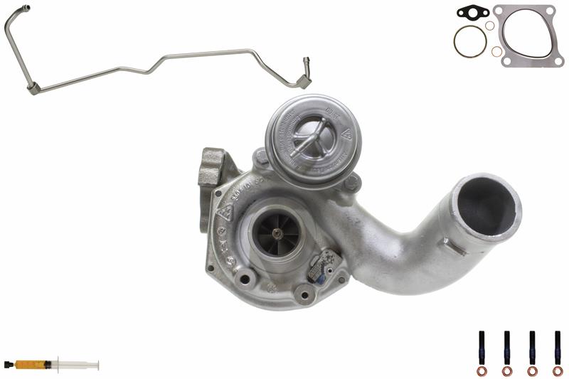 ALANKO 900089S4: Turbolader Motor, mit Anbau-/Befestigungsmaterial, inkl. Dichtungssatz, mit Ölleitung