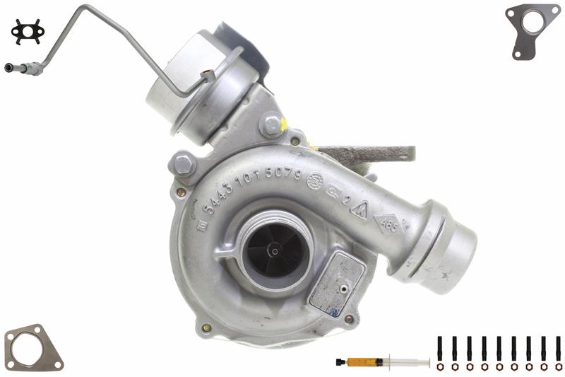 ALANKO 900101S1: Turbolader Motor, mit Anbau-/Befestigungsmaterial, inkl. Dichtungssatz, mit Ölleitung
