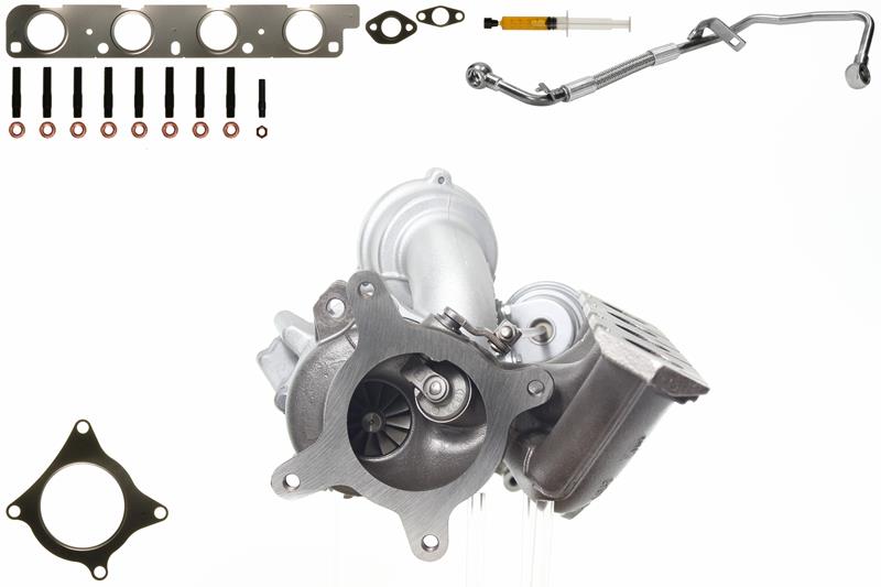 ALANKO 900126S1: Turbolader Motor, mit Anbau-/Befestigungsmaterial, inkl. Dichtungssatz, mit Ölleitung