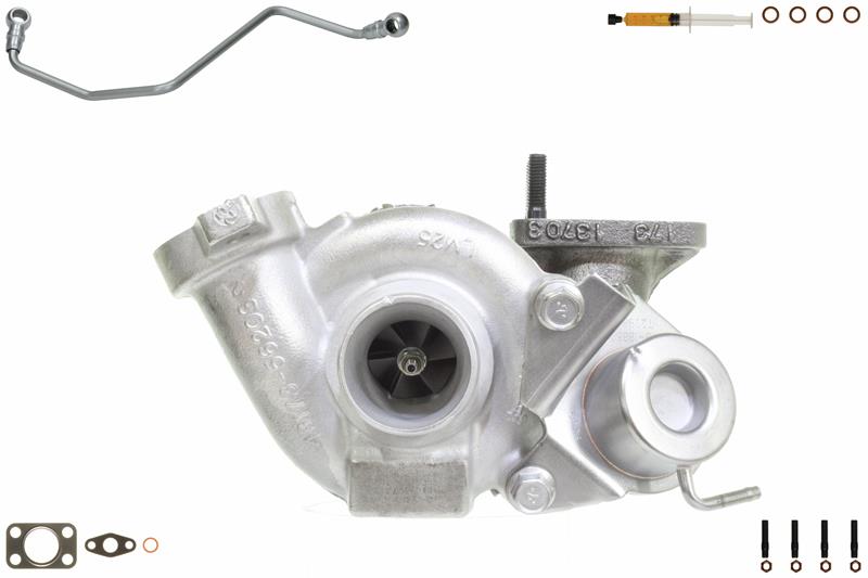 ALANKO 900128S1: Turboaggregat Motor, med påbyggnads-/fästmaterial, inkl. Packningssats, med oljeledning