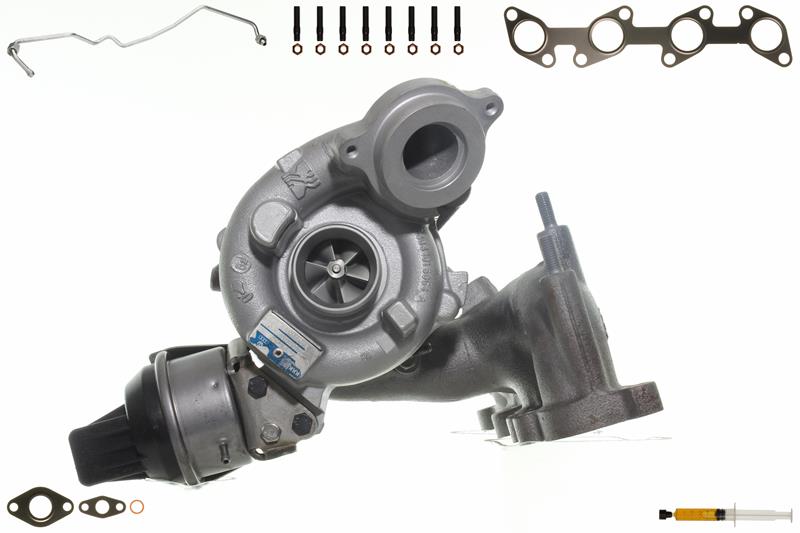 ALANKO 900166S2: Turbolader Motor, mit Anbau-/Befestigungsmaterial, inkl. Dichtungssatz, mit Ölleitung