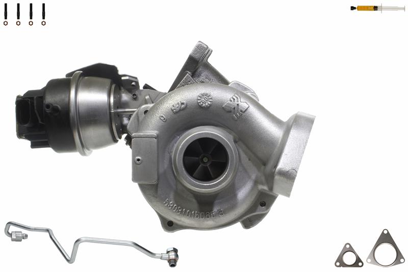 ALANKO 900200S2: Turbolader Motor, mit Anbau-/Befestigungsmaterial, inkl. Dichtungssatz, mit Ölleitung