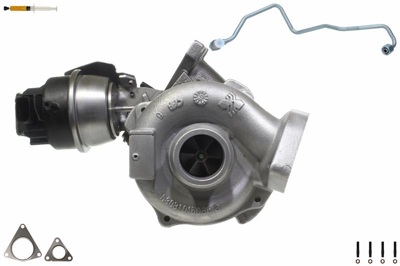 ALANKO 900200S3: Turbolader Motor, mit Anbau-/Befestigungsmaterial, inkl. Dichtungssatz, mit Ölleitung
