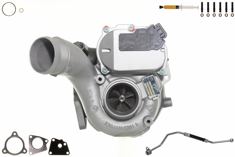 ALANKO 900201S1: Turbolader Motor, mit Anbau-/Befestigungsmaterial, inkl. Dichtungssatz, mit Ölleitung