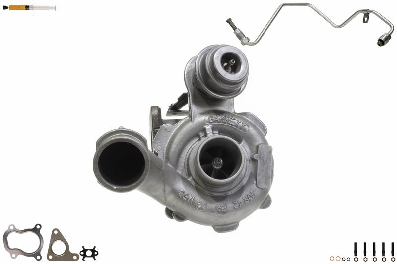 ALANKO 900395S1: Turbolader Motor, mit Anbau-/Befestigungsmaterial, inkl. Dichtungssatz, mit Ölleitung