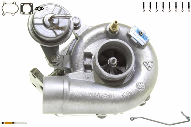 ALANKO 900512S1: Turbolader Motor, mit Anbau-/Befestigungsmaterial, inkl. Dichtungssatz, mit Ölleitung
