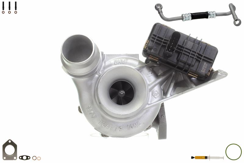 ALANKO 901024S1: Turbocharger Motor, met montage-/bevestigingsmateriaal, incl. Magnetische koppeling, voor olieleiding