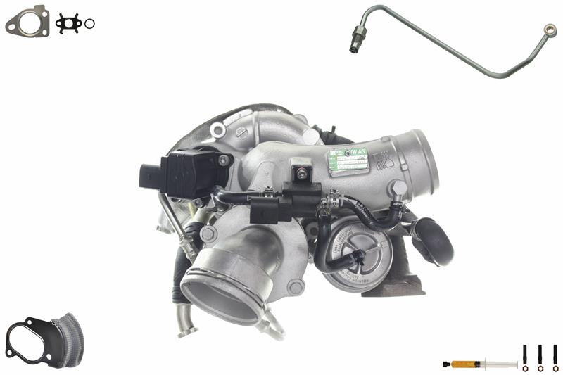 ALANKO 901181S1: Turbocharger Motor, met montage-/bevestigingsmateriaal, incl. Magnetische koppeling, voor olieleiding